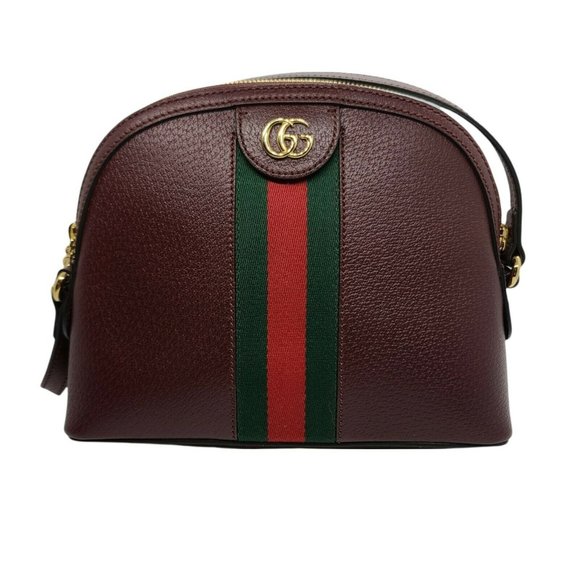 Gucci Handbags - Calfskin Web GG Small Ophidia Dome Shoulder Bag Bordeaux NWT Retail 1790